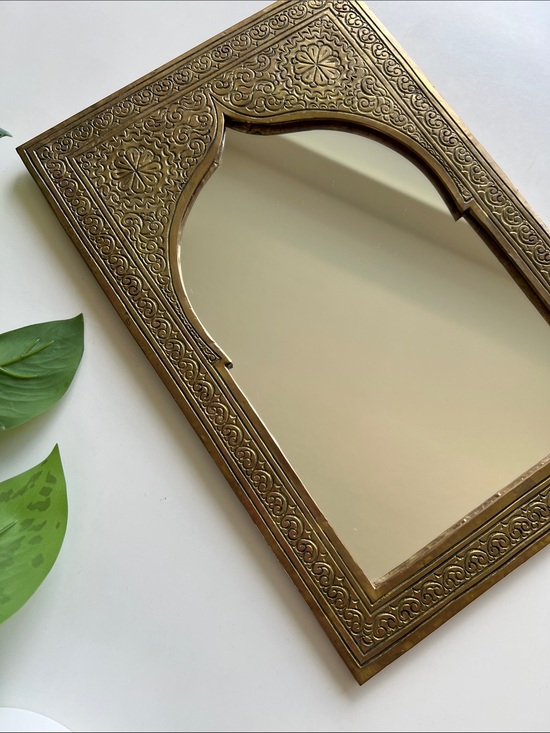 Other - Moroccan Brass Accent Mirror Decor